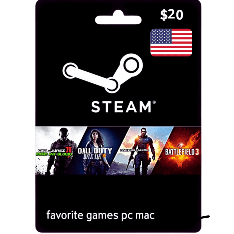 Steam Gift Card USA 20 USD